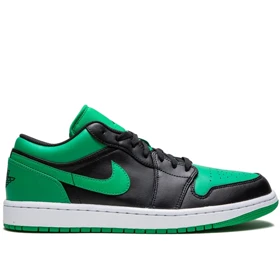 کتانی نایک ایر جردن1 بدون ساق سبز مشکی لاکی گرین مستر کوالیتی Nike Air Jordan 1 Low Lucky Green