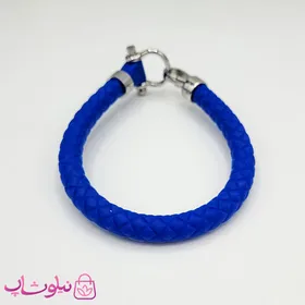 دستبند امگا رابر آبی کاربنی مردانه زنانه کیفیت مستر