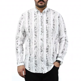 پیراهن آستین بلند طرح دار مردانه مدل 61014112