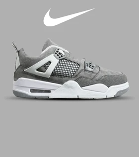 کتانی ساق‌دار زنانه و مردانه طوسی Nike air jordan 4 مدل 6467