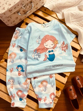 تیشرت شلوار بچگانه ماهی و پری