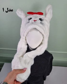 کلاه بچه‌گانه زمستانی پمپی توخز طرح گربه