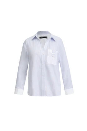 شومیز لینن ترکیبی - 3166