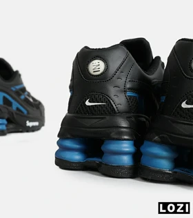 کفش کتانی مردانه مشکی آبی نایک NIKE x SUPREME shox ride 2