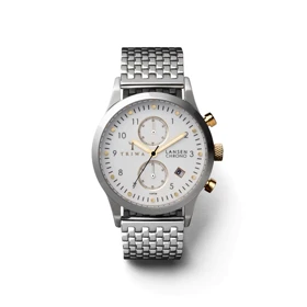ساعت مچی عقربه ای تریوا مدل Ivory Lansen Chrono,Steel Brace