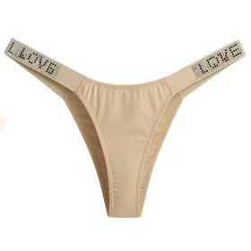 شورت لامبادا فانتزی نگین‌دار طرح love کد 4415