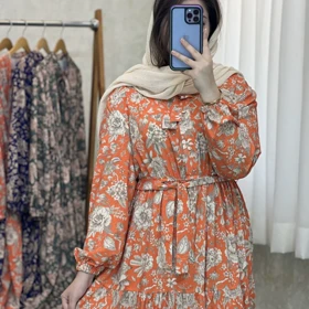 ساحلی و پیراهن بلند گل بانو