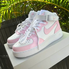 کفش ایرفورس ساق بلند کاستوم Bubble Gum Pink Custom