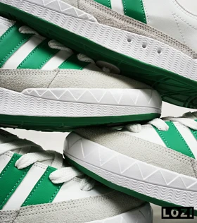 کفش کتانی مردانه سفید سبز ADIDAS TISCHTENNIS