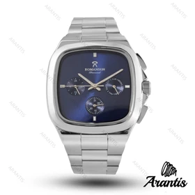 ساعت رومانسون مردانه دایمند سه موتوره مردانه صفحه سورمه ای m-10058