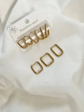 پک گوشواره مدل مربع و مستطیل