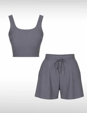 ست نیم‌تنه و شورتک ورزشی زنانه بدون برند Active Charm W