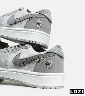 کفش کتانی مردانه و زنانه طوسی خاکستری نایک NIKE jordan 1