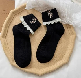 جوراب نیم ساق گل 1338 وارداتی