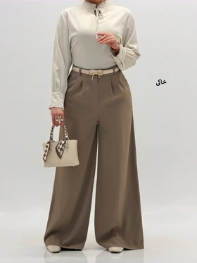 4002-شلوار کرپ سان فول بگ یاس