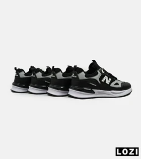 کفش کتانی مردانه مشکی طوسی NEW BALANCE yg niubailun