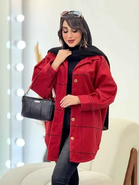 پالتو چهارخونه تک جیب تیبا