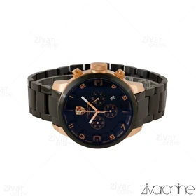 ساعت پورشه دیزاین مردانه سه موتوره مشکی قاب رزگلد 105103