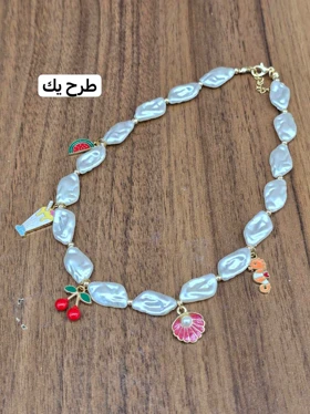 گردنبند صدف سیمین