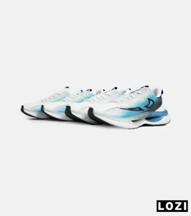 کفش کتانی مردانه و زنانه مشکی سفید آبی NIKE Precision V02