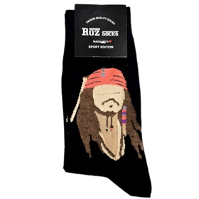 جوراب ساق بلند طرح جانی دپ -دزدان کارائیب نخ پنبه اعلا 36-44