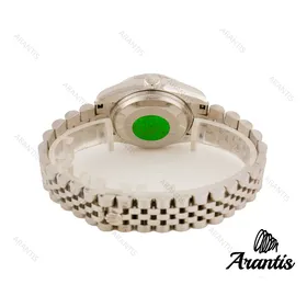 ساعت رولکس زنانه سیلور صفحه سفید خطی مدیوم w-7465