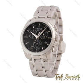 ساعت تیسوت 1853 مردانه سه موتوره استیل صفحه مشکی Tissot-5621-G