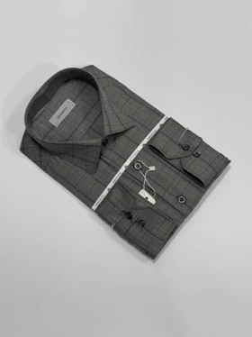 پیراهن راه راه استین بلند مردانه _ قواره کلاسیک _استایل رسمی