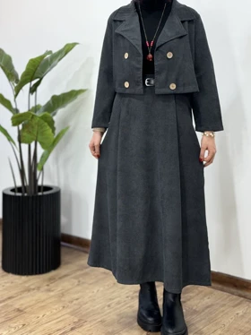 ست کت و دامن ارغوان 3