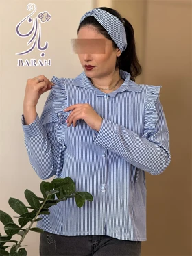 شومیز پوپلین راه راه ثمین
