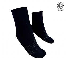 جوراب دو ربع میس لی ضخیم 120 - طرح پروانه