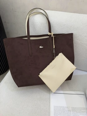 کیف لاگوست جیر قهوه‌ای کد 4730