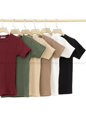 بلوز آستین کوتاه کبریتی کد1005016