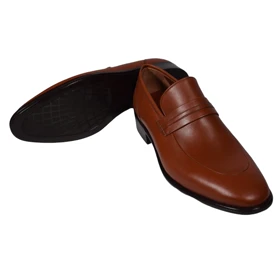کفش مردانه چرمیران عسلی روشن PM1084 زیره نیولایت