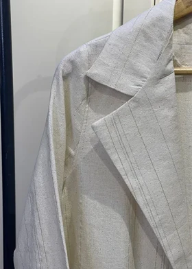 کت لینن شیری رنگ