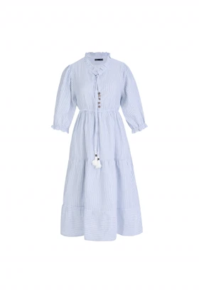 پیراهن لینن بلند - 9112