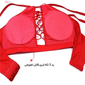 ست شورت و سوتین زنانه ماییلدا مدل 3684-707 رنگ قرمز