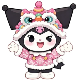 استیکر پارچه و لباس پاد آفرین مدل کارتونی کورومی Kuromi جذاب کد 1505