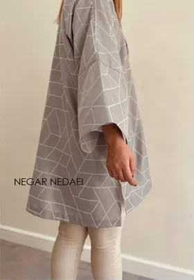 مانتو Melanie ( توناژ طوسی )