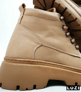 نیم بوت چرمی مردانه کرم Timberland