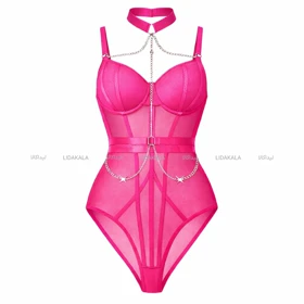 بادی کاپ‌دار فنردار صورتی فلور برند هارنی کد 8027