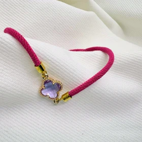 دستبند اسپرت طرح «ونکلیف سرخابی» (بند طنابی) | تم باربی و دخترانه