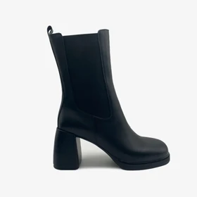 کفش نیم بوت چرم طبیعی زنانه مونو mono مدل J0156