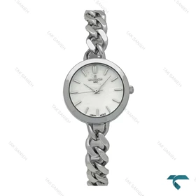 ساعت رومانسون بند کارتیری زنانه نقره ای صفحه سفید Romanson-7294-L