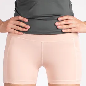 شلوارک کوتاه اسلیم افکت صورتی روشن جیب‌دار - Agi Slim Effect Shorts Gül Kurusu