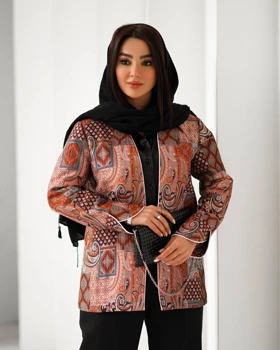 کت مجلسی ژاکارد یقه هفت