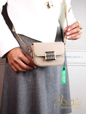 کیف دوشی زنانه مینی بگ min min کد K1119 (نسکافه ای روشن)