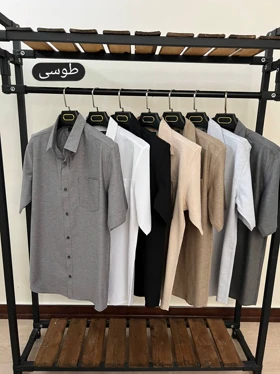 پیراهن استین کوتاه تک جیب 2536