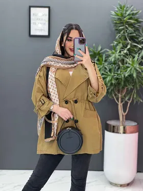 مانتو لینن چهار دکمه آستین بندی