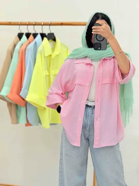 مانتو برش‌دار سر آستین دکمه